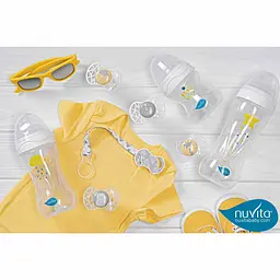 Пустушка Nuvita 7085 Air55 Cool симетрична 6m+ BE HAPPY сіра NV7085PG - мініатюра 7