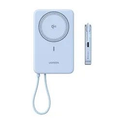 Батарея універсальна Ugreen 10000mAh 30W 1xUSB-C + 15W Magnetic Wireless + cable USB-C blue (65839B) - мініатюра 7