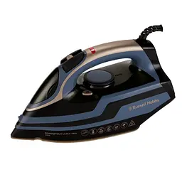Праска Russell Hobbs 3100 Вт паровий удар 210 г вертикальне відпарювання керамічна підошва чорно-синій