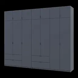 Розпашна Шафа для одягу Doros Лукас Графіт 3+4 ДСП 295х50х240 (42005125)