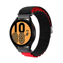 Ремінець для Xiaomi Amazfit Bip Bip Lite Bip U Bip 1S Bip 3 - чорно-червоний Watchbands NormalCloth Wave ширина кріплення 20мм нейлоновий (W25-6WB20712975) - мініатюра 2
