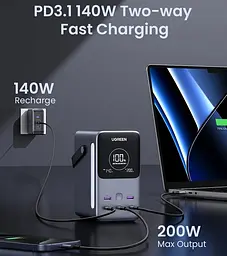 Зарядна станція портативна Ugreen PB770 48000 mAh 300W (25286) - мініатюра 4