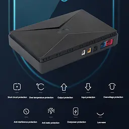 Міні-ДБЖ Andowl Q-UP900х1 - безперебійник 10000 mAh для Wi-Fi роутера, модему, IP-камер та LED-освітлення - мініатюра 5