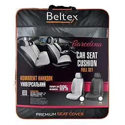 Накидки для сидінь Beltex Barcelona комплект Велюр Чорні - мініатюра 3