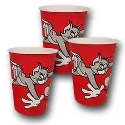 Одноразові паперові стакани з малюнком для кави 340 мл "Tom and Jerry" 50 шт/уп. - мініатюра 3