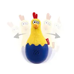 Іграшка для Собак Gigwi Egg Курча Неваляшка з пищалкою 14 см - мініатюра 6
