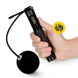 Скакалка з лічильником 4FIZJO 2 в 1 провідна/бездротова Black (P-5905973402200) - мініатюра 7