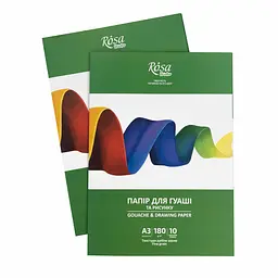 Папка для гуаші А3 (29,7х42см) 180г/м2 10л Дрібне зерно ROSA Studio - мініатюра 2