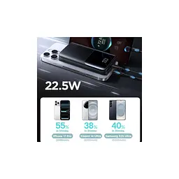 Батарея універсальна JOYROOM 10000mAh 22,5W PD, QC/3.0, 2*USB-A, USB-C In/Out, MicroUSB in, Black (JR-QP191) - мініатюра 7