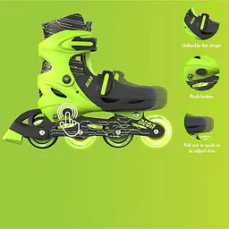 Роликові ковзани Neon Inline Skates розмір 34-37 зелені (NT08G4) - мініатюра 7