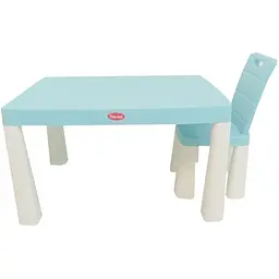 Дитячий пластиковий стіл і 2 стільці Doloni Toys 04680/7 бірюзовий - мініатюра 2
