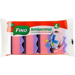 Губки кухонні Fino 4шт Антибактеріал