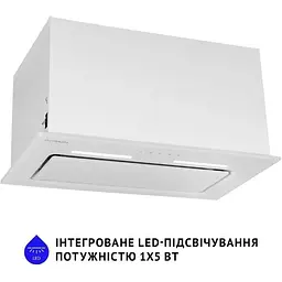Витяжка вбудована Minola HBI 6873 WH Glass 1200 LED Line - мініатюра 6