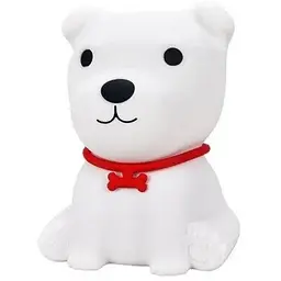 Декоративний нічник Puppy LJC-148 цуценя дитячий силіконовий світильник для сну іграшка білий
