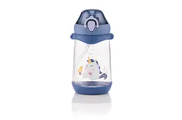 Пляшка для води дитяча з трубочкою Ardesto Unicorn синя 500 мл AR2250PU - мініатюра 7