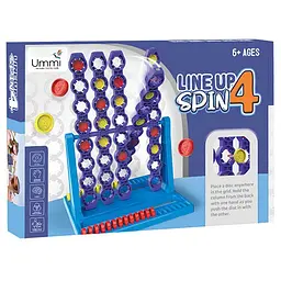Настільна інтерактивна гра Ummi 22048 Line Up Spin 4 Blue - мініатюра 2