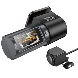 Відеореєстратор Hoco DV8 1.47-inch display with rear camera (2K+720P) Black - мініатюра 5