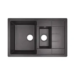 Кухонна мийка Lidz 780x495/200 BLA-03 (LIDZBLA03780495200), Чорний
