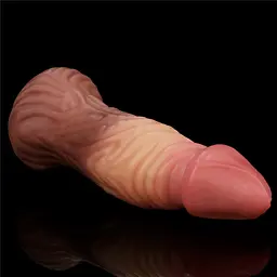 Фалоімітатор Dual-Layered Silicone Nature Cock 7.0'' 18 см коричневий - мініатюра 6