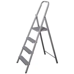 Драбина Eurogold зварна 4-х сходинкова GREY, 156х49х9см, Арт.214 (ЕГ-214 GREY) - мініатюра 1
