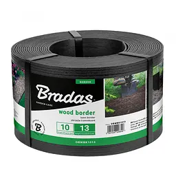 Бордюр Bradas WOOD BORDER 130 мм х 2,8 мм х 10 м чорний OBWBK1013