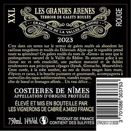 Вино Les Grandes Arenes Clos Roubaud Rouge AOP Costieres de Nimes, червоне, сухе, 0,75 л - мініатюра 3
