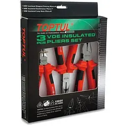 Плоскогубці діелектричні 1000V TOPTUL набір 3од. GAAE0301