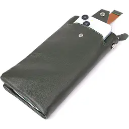 Стильний гаманець для жінок з відділенням під телефон ST Leather 23103 зелений - мініатюра 7