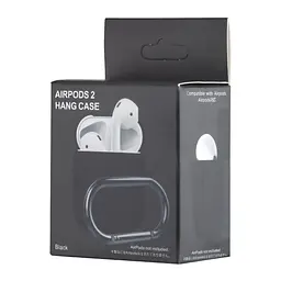 Чехол Silicone Case 1,2mm для AirPods 1/2 черный - миниатюра 2
