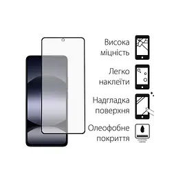 Скло захисне Dengos Full Glue Xiaomi Redmi Note 14 (black) (TGFG-381) - мініатюра 2