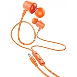 Навушники Hoco M107 Discoverer універсальні earphones with mic оранжеві 6931474794574 - мініатюра 2