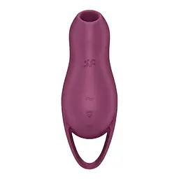 Вакуумний стимулятор клітора з вібрацією Satisfyer Pocket Pro 1 бордовий - мініатюра 6