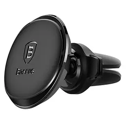 Автотримач Baseus Magnetic Air Vent Car Mount Holder with cable clip Black