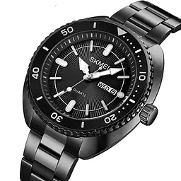 Чоловічий наручний годинник 2256BK Black Skmei acs0030104 - мініатюра 2