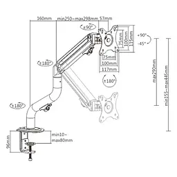 Настільне кріплення для монітора OfficePro MA301 17-32` Black [123457] - мініатюра 10