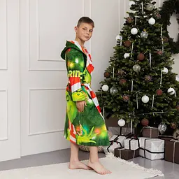 Халат дитячий з плюшевого велюру Grinch №2 18259 146-152 см