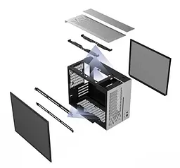 Корпус ALmordor Seiya 180 Matx Dark Silver (ALS180MDS) Без БП - мініатюра 3