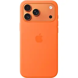 Чохол Silicone Case with Button, Animation & MagSafe для Apple iPhone 17 Pro Max Orange AAA [153248]