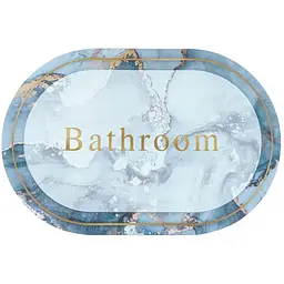 Килимок вологопоглинаючий Wall Sticker 38х58х3 мм Ванна кімната мармур (D) SW-00001569