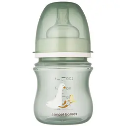 Пляшка Canpol babies Easystart Гуси антиколікова з широким отвором 120 мл сіра (35/244)
