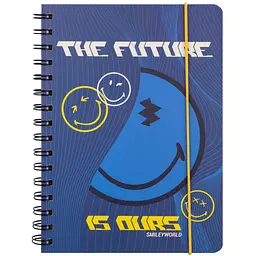Блокнот Yes Smiley World А5 cпіраль 80 аркушів у клітинку з резинкою (151832)
