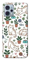 TPU чохол Demsky Cats pattern для Motorola Moto G23