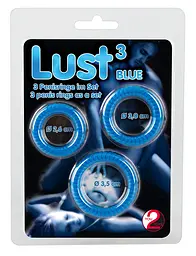 Набір ерекційних кілець Lust 3 Blue