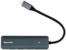 USB-хаб Blueendless Hub 4-in-1 Gray (CA913435) - мініатюра 2