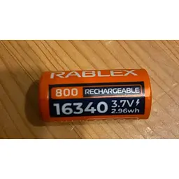 Літій-іонний акумулятор Rablex 16340 800 mAh 3.7 V (Li-ion) Original червоний - мініатюра 3