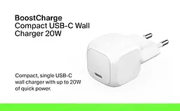 Мережевий зарядний пристрій Belkin 20 W USB-C PD PPS White - мініатюра 7
