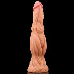 Фалоімітатор з присоскою Lovetoy Dual-Layered Silicone Nature Cock 24.5 см тілесний - мініатюра 7