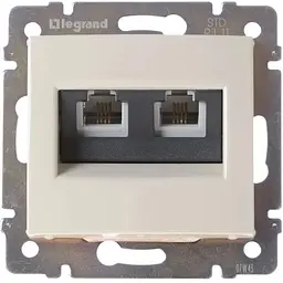 Розетка телефонна на 4 контакти Brille RJ11 Валена (774339)