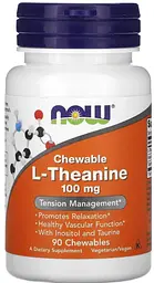 L-теанін жувальний Now Foods Chewable L-Theanine 90 жев таб