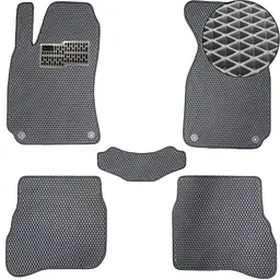 Килимки в салон EVA для Volkswagen B5 1996-2005 (Металевий підп'ятник) Сірій 5 шт